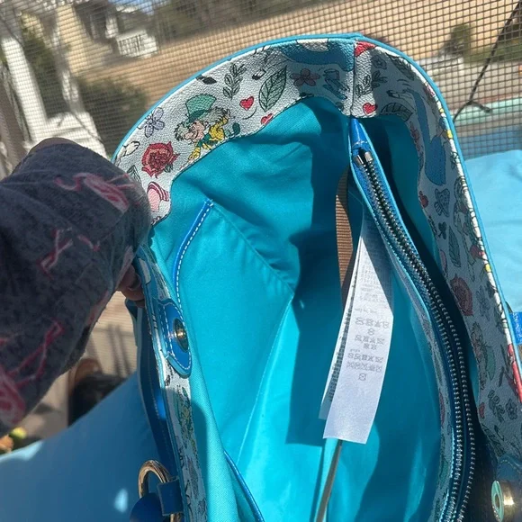 Dooney & Bourke Alice in Wonderland Tote with Blue Handles - Picture 7 of 7